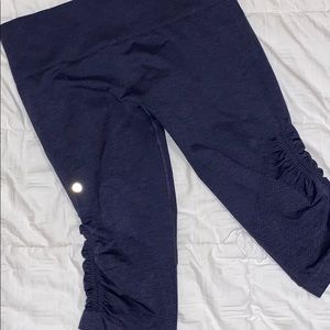 Navy grey LULULEMON knee length shorts size: 12